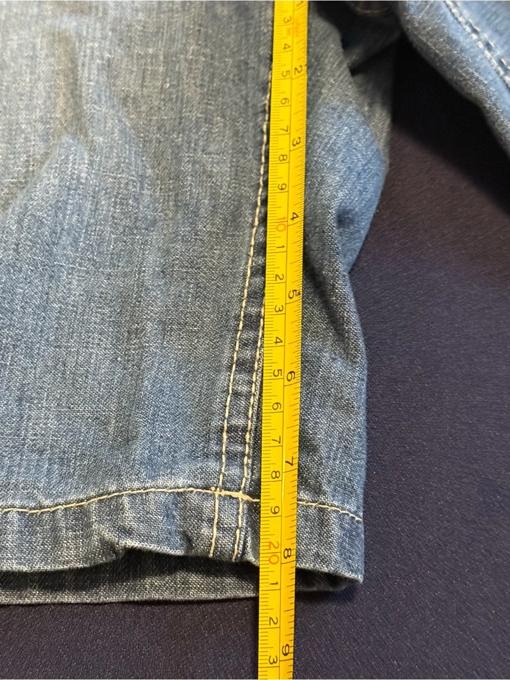 Tommy Hilfiger Denim Shorts Womens 12 Blue Jean Shorts Y2K 2000s Long Bermuda
